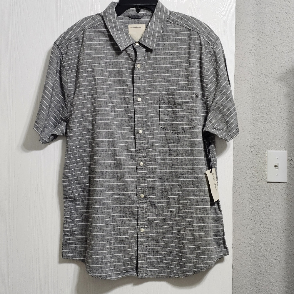Life After Denim Grey White Striped Size L